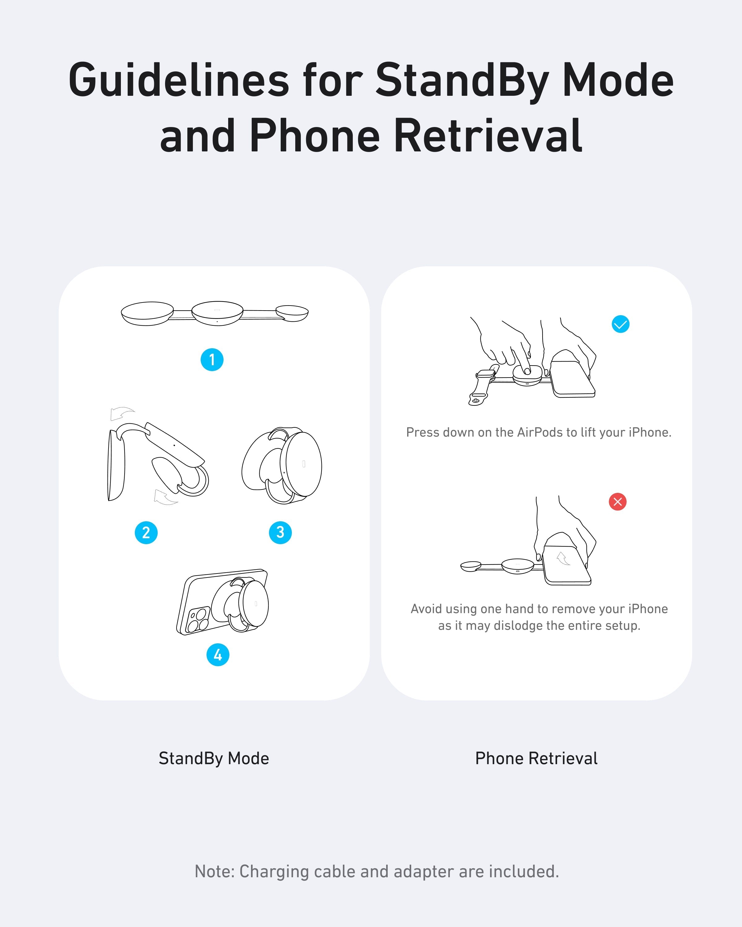 Anker guide for StandBy mode with phone retrieval for Keyword