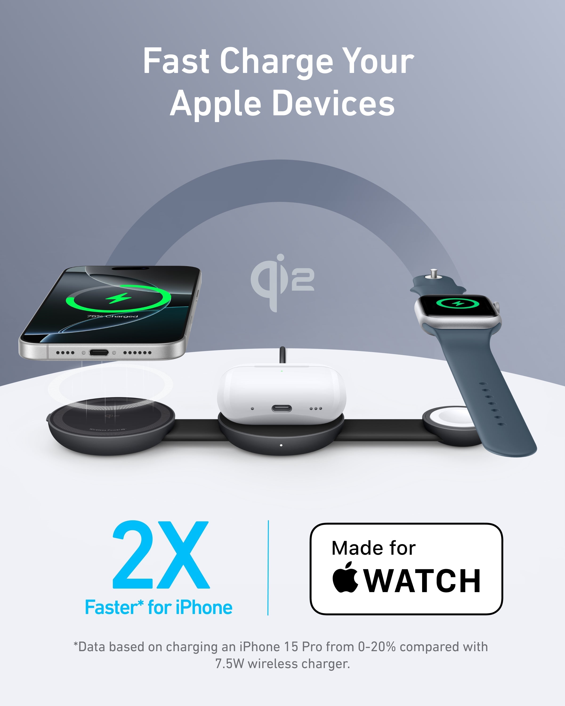 Anker MagGo Wireless Charging Station (3-in-1, Foldable Pad) and Anker Nano Charger (20W)