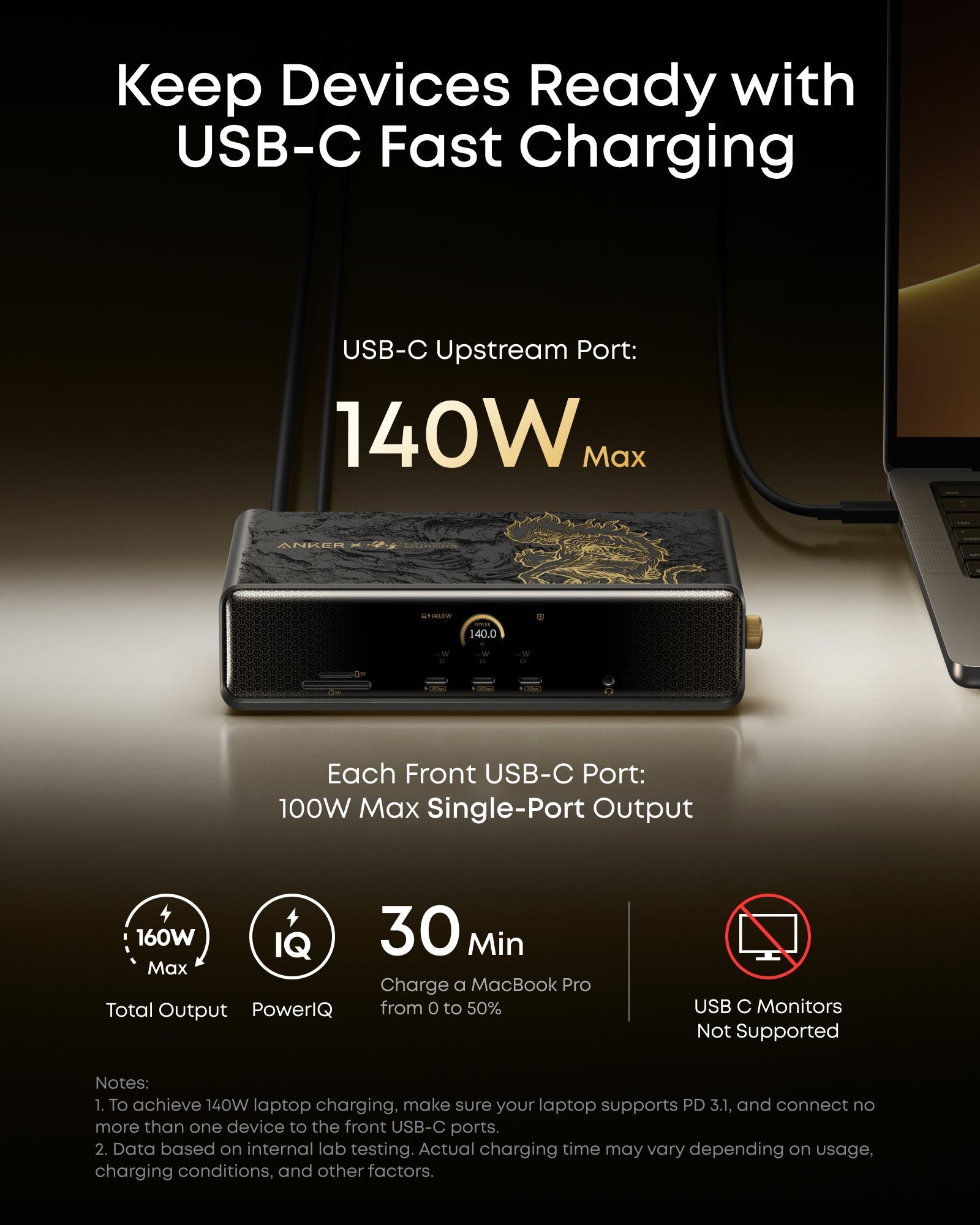 Anker Prime DL7400 Docking Station (14-in-1, Triple Display, DisplayLink)