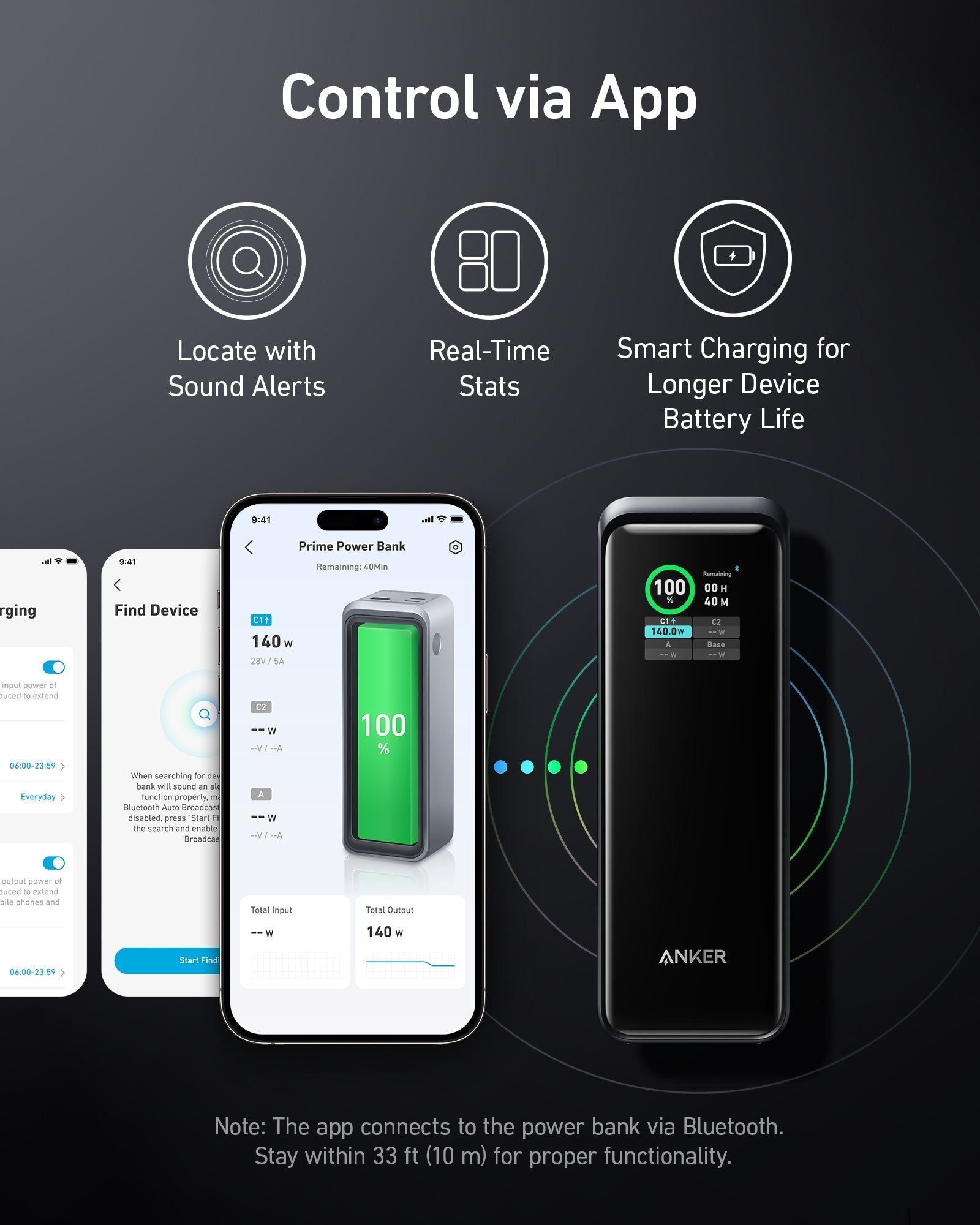 Anker Prime Power Bank with app control for smart charging