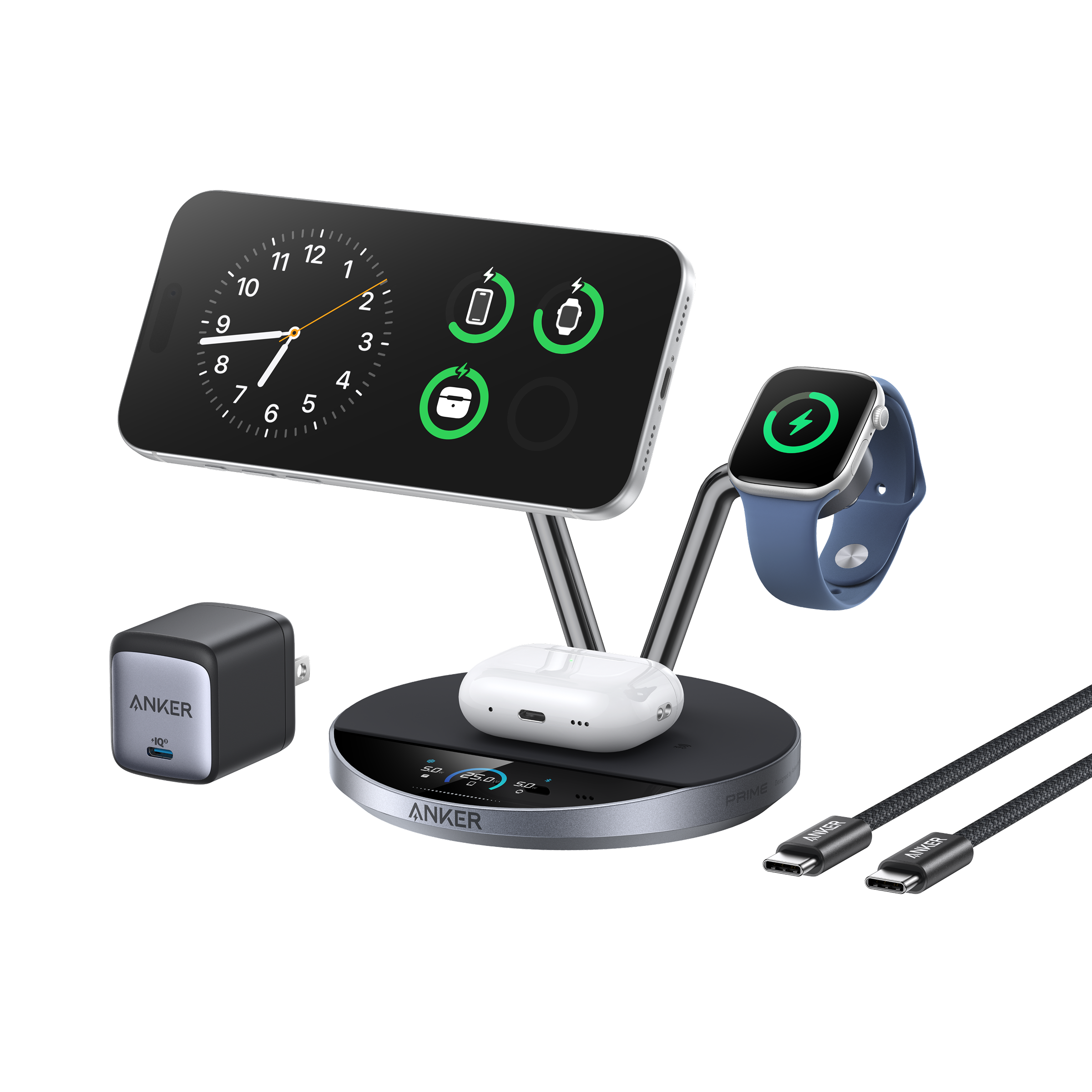 Prime Wireless Charging Station (3-in-1, MagGo, AirCool, Dock Stand)